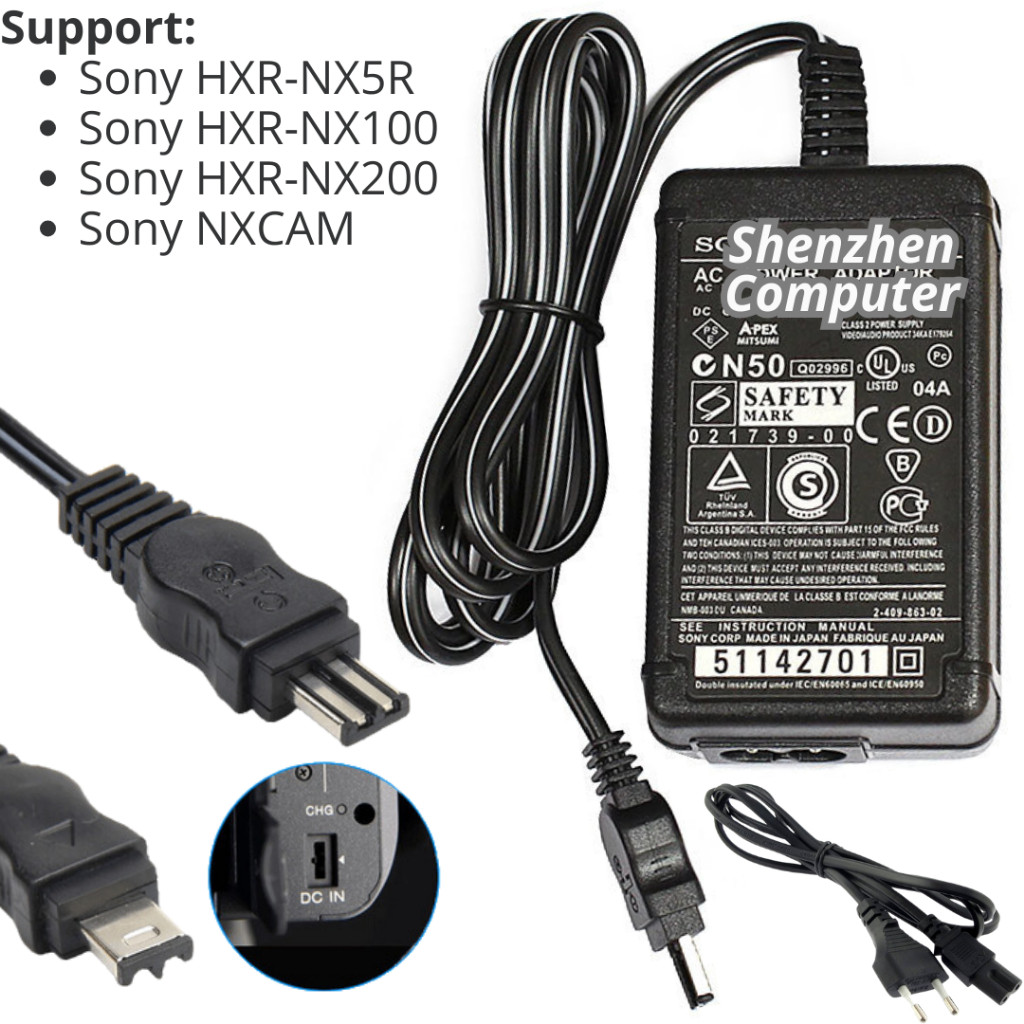 Charger Camera Sony HXR-NX5R NX100 NX200 NXCAM Camcorder handycam adaptor adapter terlaris