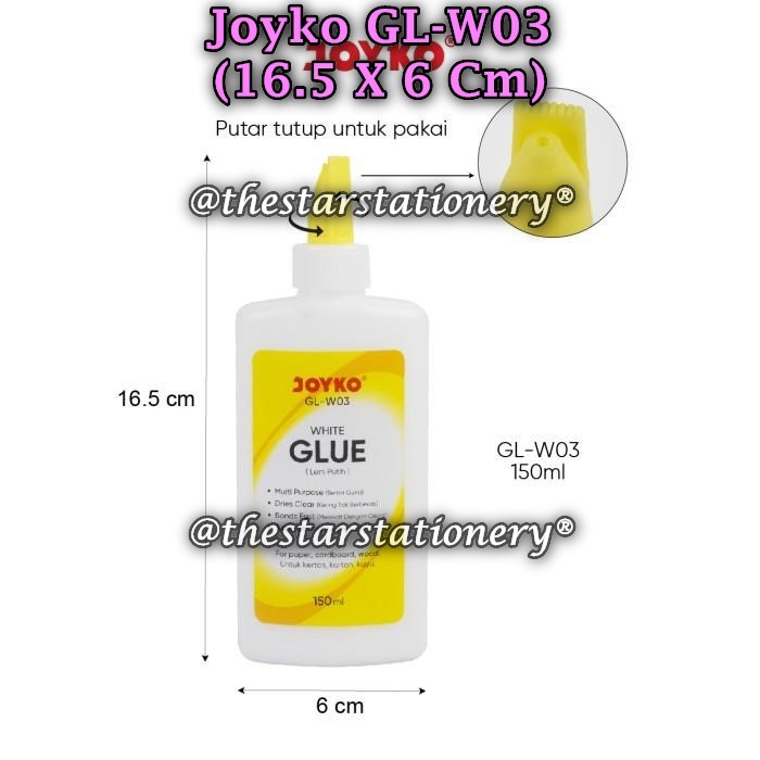 

(1 Biji) GROSIR Glue JOYKO GL-W03 White Liquid Glue Lem Putih Cair Kertas Joyko GL-W03 (1 Biji)