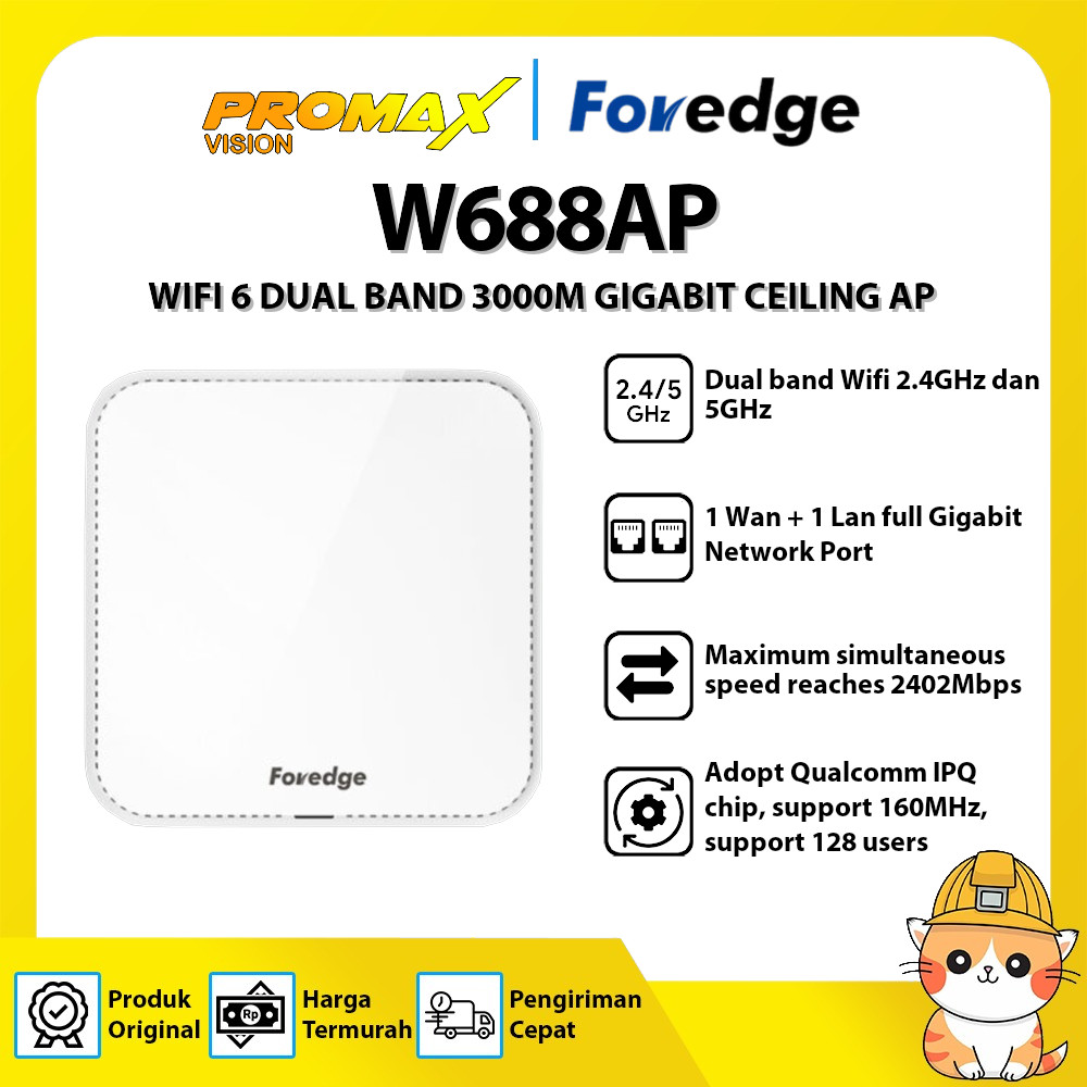 FOREDGE W688AP WIFI 6 DUAL BAND 3000M GIGABIT CEILING AP