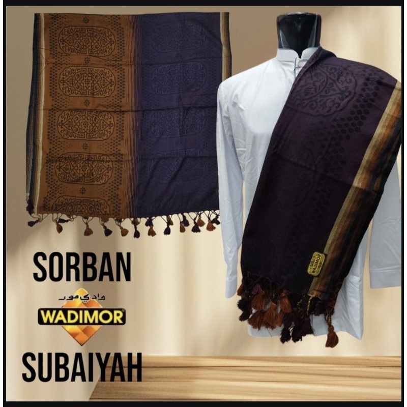 Sorban WADIMOR Sorban motif batik jaguard/Sorban motif terbaru