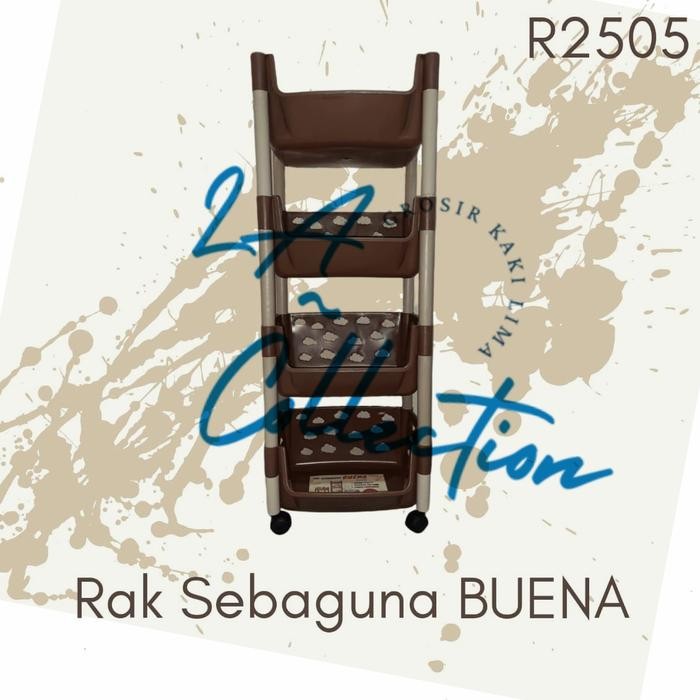 Rak Buena 4 Susun / Rak Serbaguna 4 Tingkat - cokelat tua