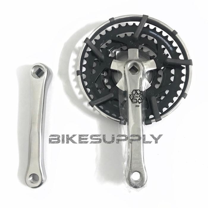 Crank Set Sepeda Merk Shimano Alivio FC - MC10 Japan Via NOS Vintage Jadul Triple 3 Speed (Crankset 