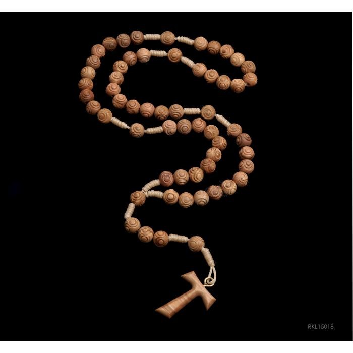 Rosario Kayu Olive Ukir 7mm Italy Berkualitas