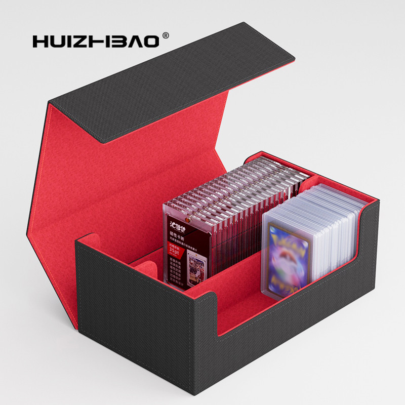 

Leather magnetic card holder storage box, TopLoaders storage box, Can accommodate around 68 35pt magnetic card holder