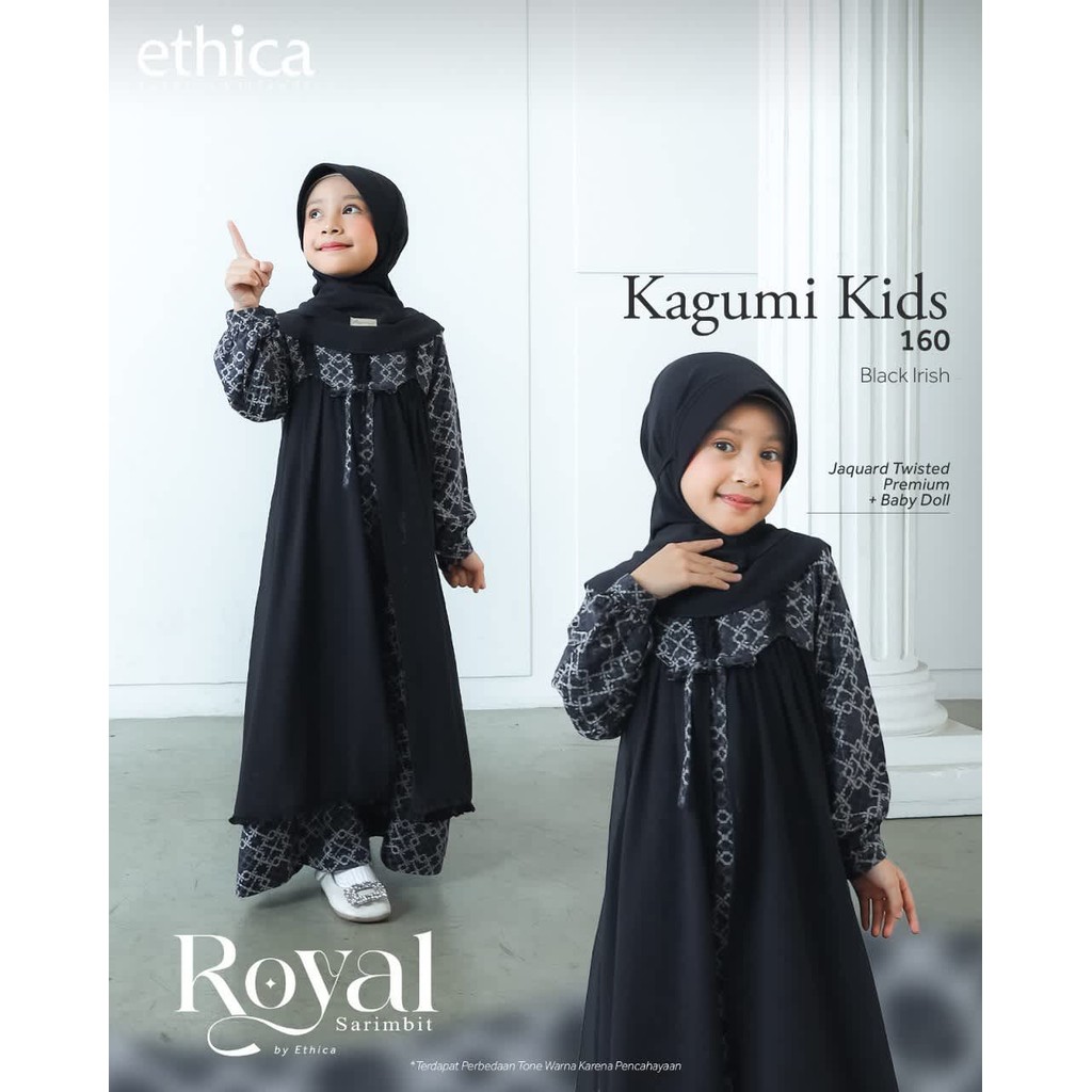 ETHICA GAMIS ANAK KAGUMI KIDS 160 BLACK IRISH