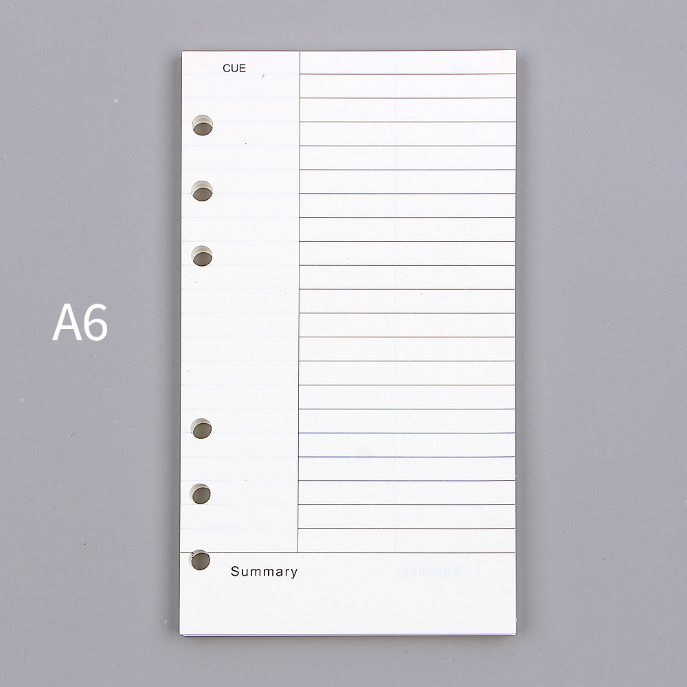 

A5 A6 Loose Leaf Notebook Refill Spiral Binder Inner Page Diary Weekly Monthly Planner To Do List Line Dot Grid Inside Paper