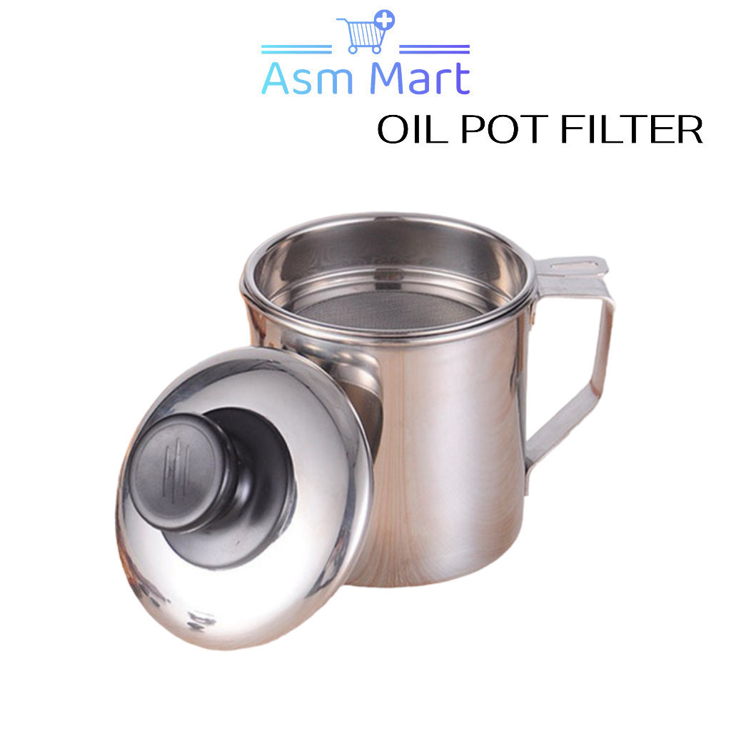ASM - OIL POT FILTER 1.3 LITER / OIL POT FILTER STAINLESS STEEL / OIL POT SARINGAN MINYAK STAINLESS