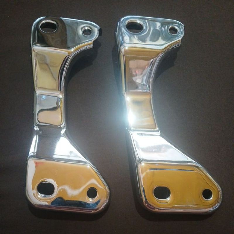 breket dudukan knalpot mio sporty chrome kinclong