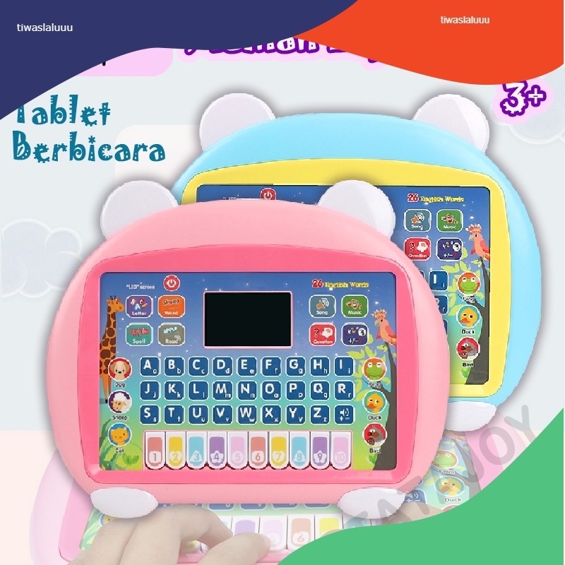 Mainan Laptop Anak Tablet Belajar Mainan Edukasi Anak Dengan Layar LED Belajar Tablet Mainan Alfabet