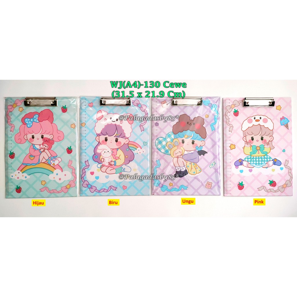 

(1 Biji) Clip Board Cewe 31.5 x 21.9 Cm / Papan Ujian Cewe A4 / Clipboard GXIMP WJ(A4)-130 Cewe