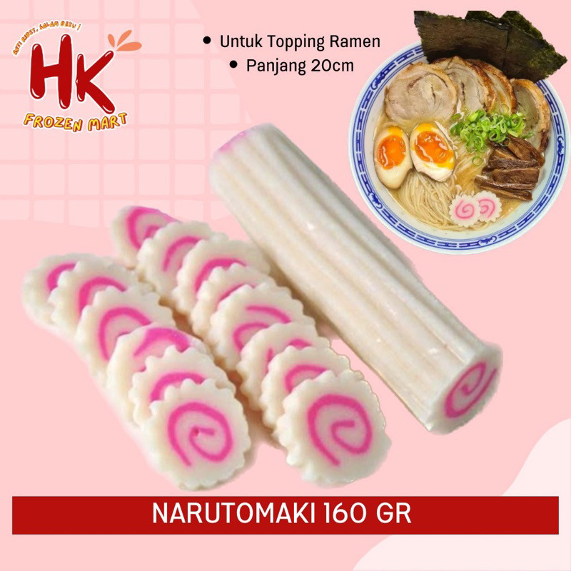

PROMO Narutomaki 160gr untuk topping ramen | fish cake ala jepang kue ikan goreng | HK FROZEN MART