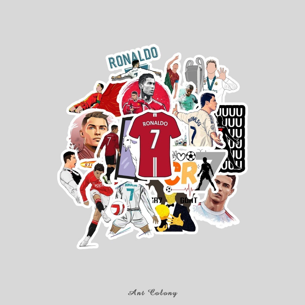 

Stiker Pack Ronaldo Sticker Vinyl Doff Laminasi | Stiker The Goat Ronaldo 7