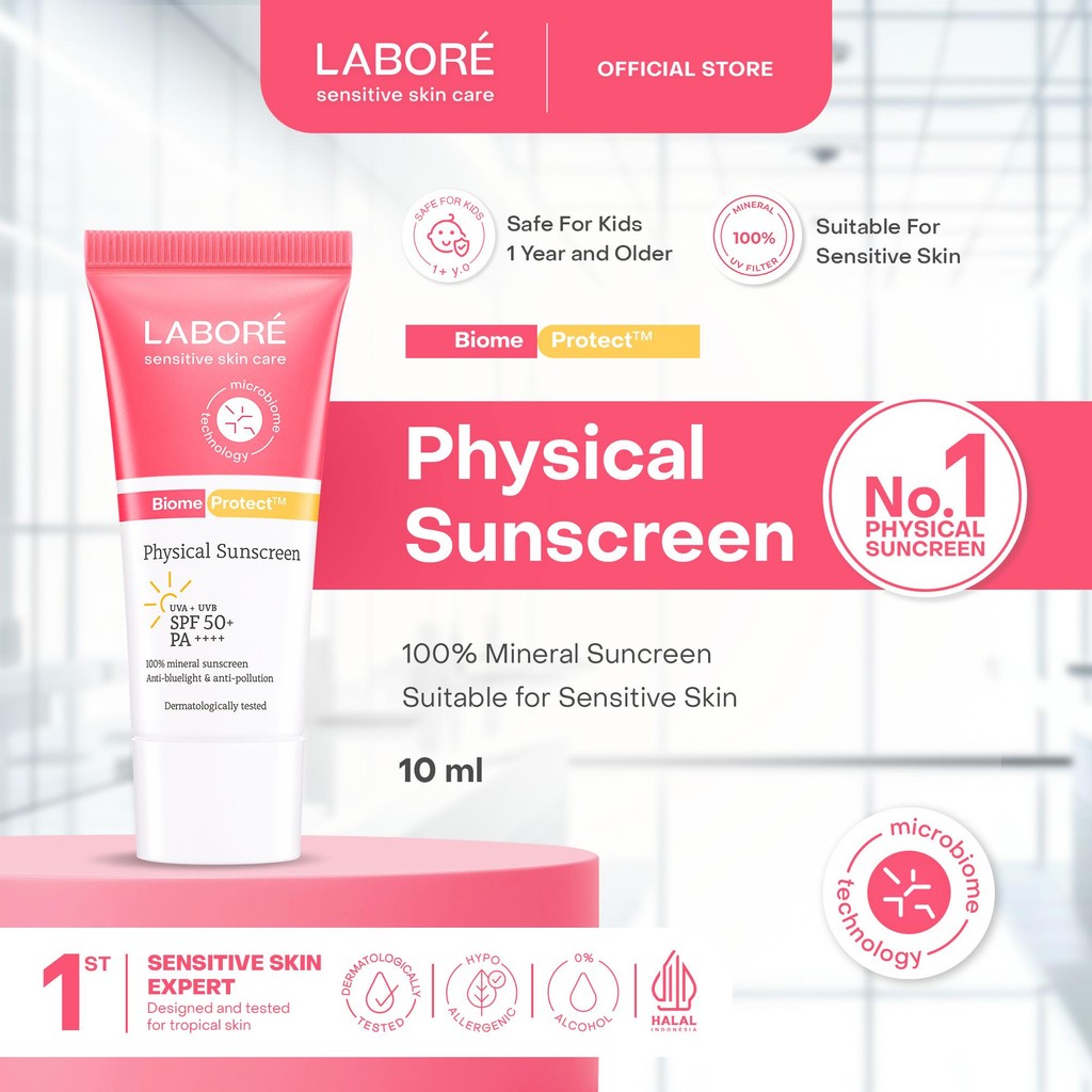 [Gift Not For Sale] LABORÉ Sensitive Skin Care BiomeProtect Physical Sunscreen SPF 50+ PA++++ 10 ml