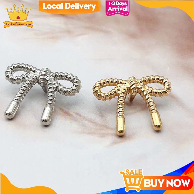 COD Bros Baju Mewah Kancing Busur Alloy Bow Button Kancing Pita Coquette Style Kancing Kecil Terbaru