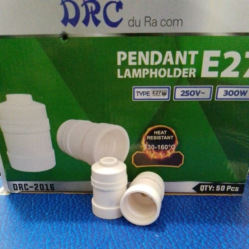 FITTING GANTUNG E27 DRC// SIVITECH MODEL BROCO TAHAN PANAS // FITING GANTUNG HITAM // FITING GANTUNG