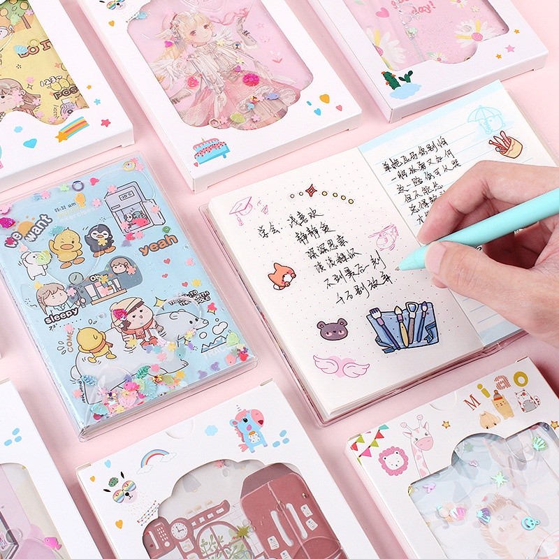 

BUKU CATATAN GLITTER MOTIF KARTUN / NOTEBOOK GLITTER MOTIF KARTUN