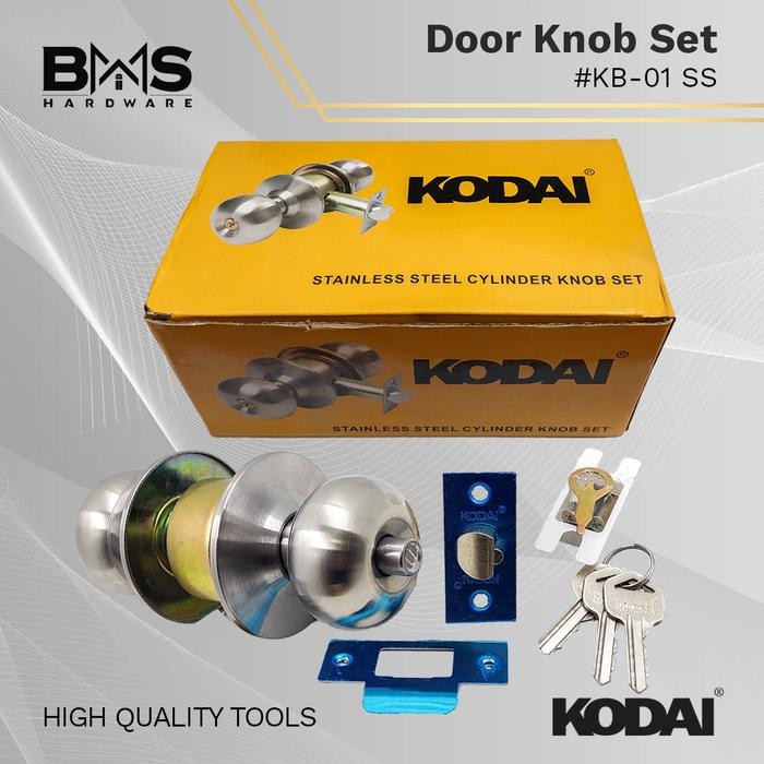 CYLINDER KNOB Set Knob Pintu Kamar Mandi Bulat Stainless Steel KODAI