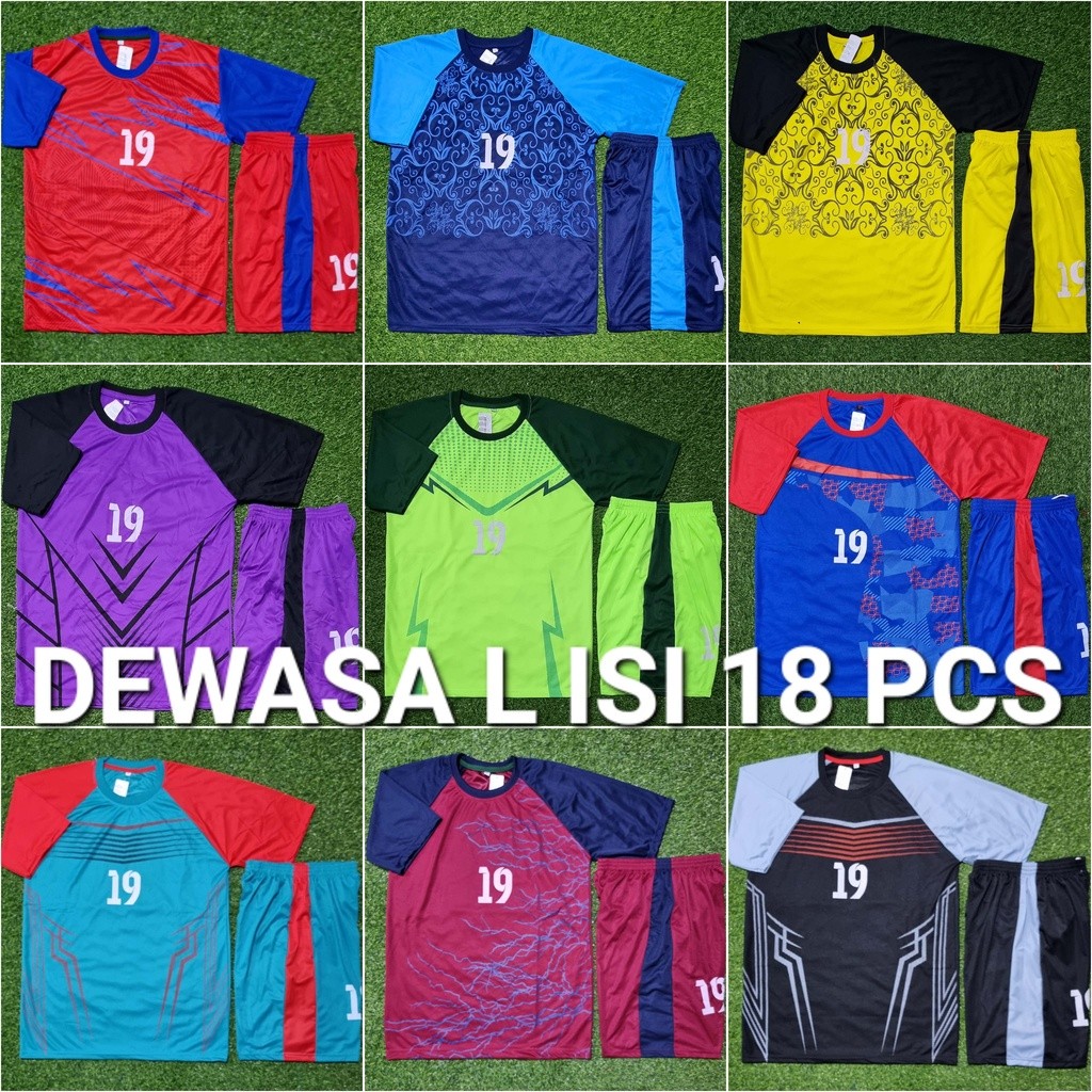 SETELAN SET JERSEY BOLA / BAJU TIM FUTSAL / TEAM VOLLY L18
