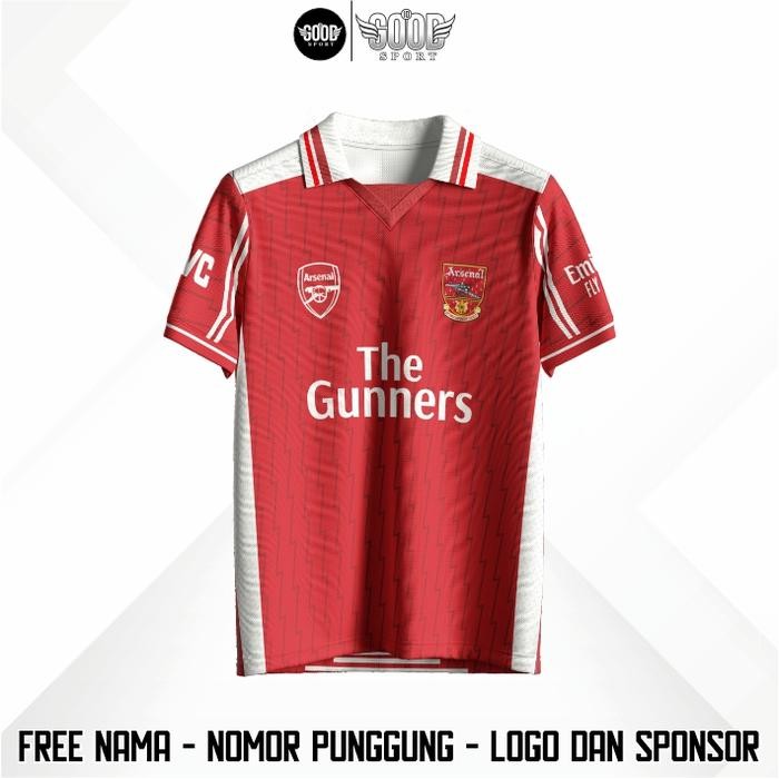 Jersey Retro Arsenal / Jersey Vintage Arsenal / Kaos Bola Arsenal / Jersey Olahrga Arsenal / Kaos Ar