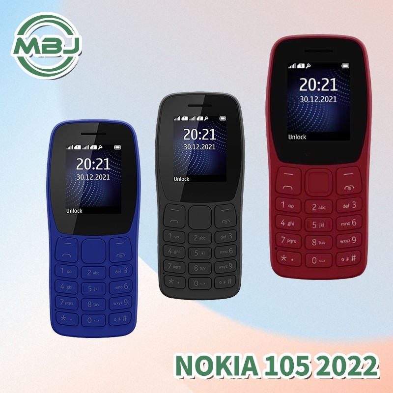 [Hot] HP Nokia 105 2022 Ponsel Fitur Tombol Besar Dual SIM Dual Standby