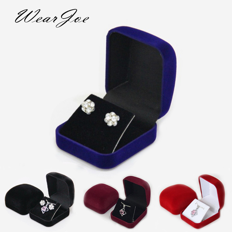 

Stud Earrings Storage Box Drop Earrings Pendant Organizer Case Highly Velvet Small Necklace Jewelry Display Gift Packaging Boxes