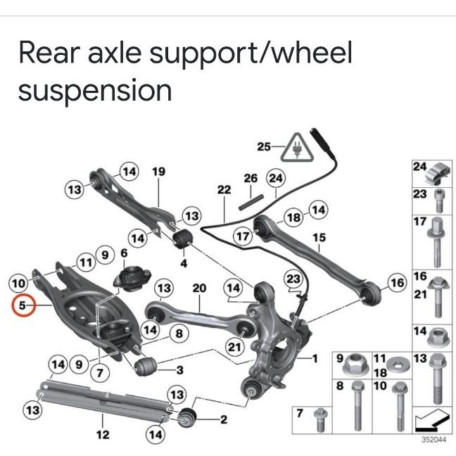 Dudukan Per Belakang Bmw E90 X1 E84 Original  Kanan, X1 E84 Sparepart