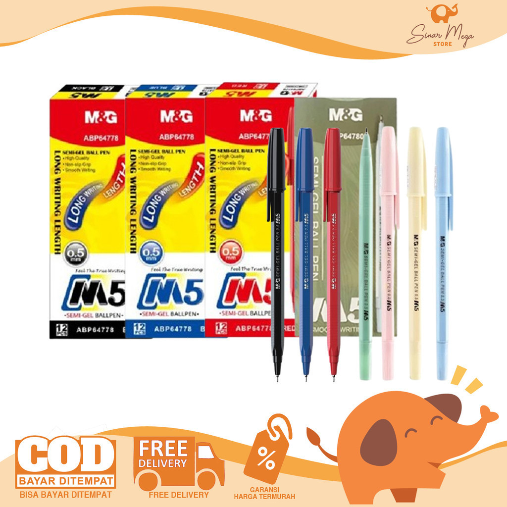 

M&G Semi-Gel Ball Pen 0.5mm M5 ABP64778/ABP64780 - Pulpen Pena DIJUAL SATUAN