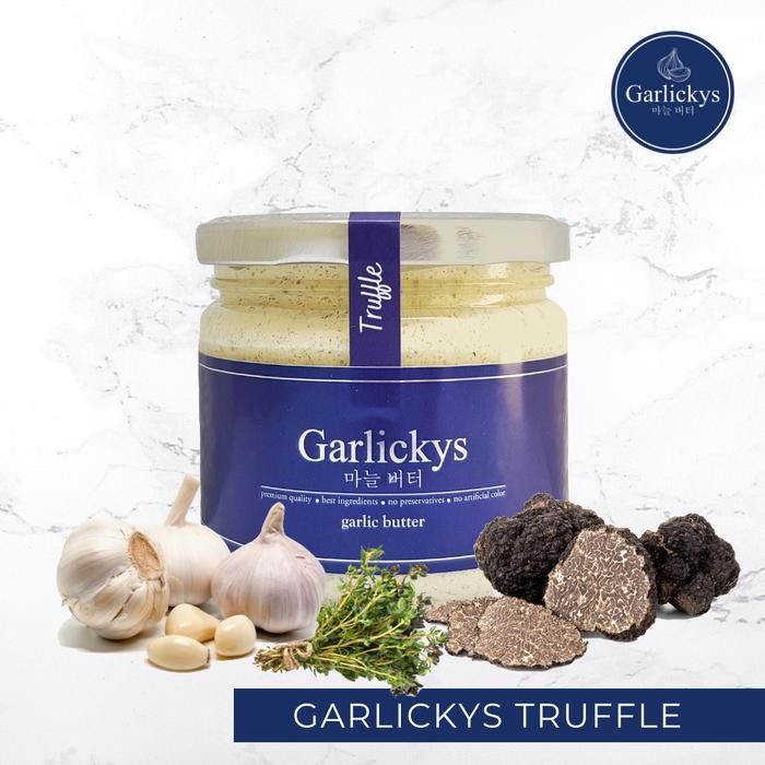 

GARLICKYS Premium Truffle & Garlic Butter | Trufle Garlic Butter | Truffle Garlic Butter Spread - Truffle Butter Terlaris