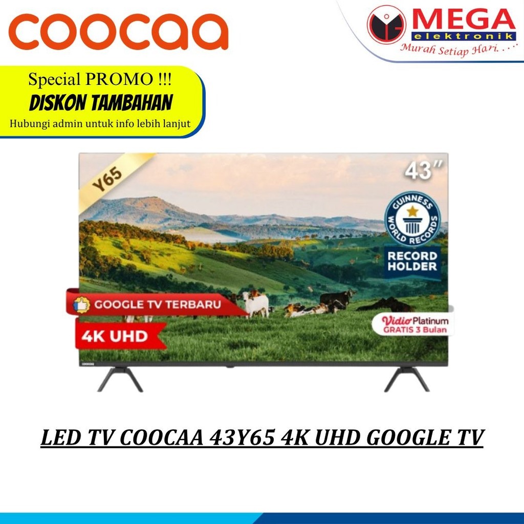 LED COOCAA GOOGLE TV 43Y65 4K UHD
