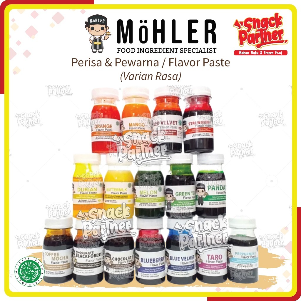 

MOHLER 60 GR | PERISA PEWARNA MAKANAN - Paste Pasta Aneka Rasa Koepoe RedBell Red Bell