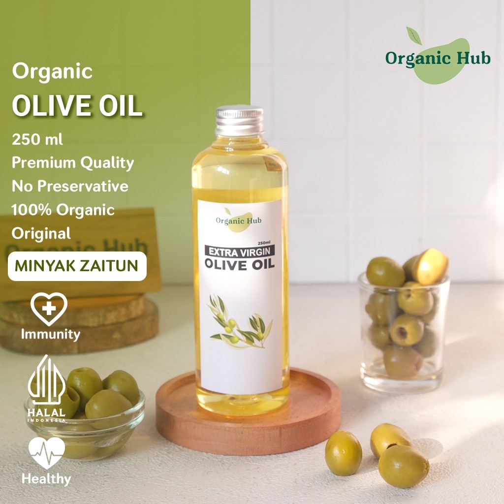 

Organic Hub Virgin Olive oil 100% Minyak zaitun EXTRA VIRGIN OLIVE OIL 250ML Bisa UNTUK MASAK