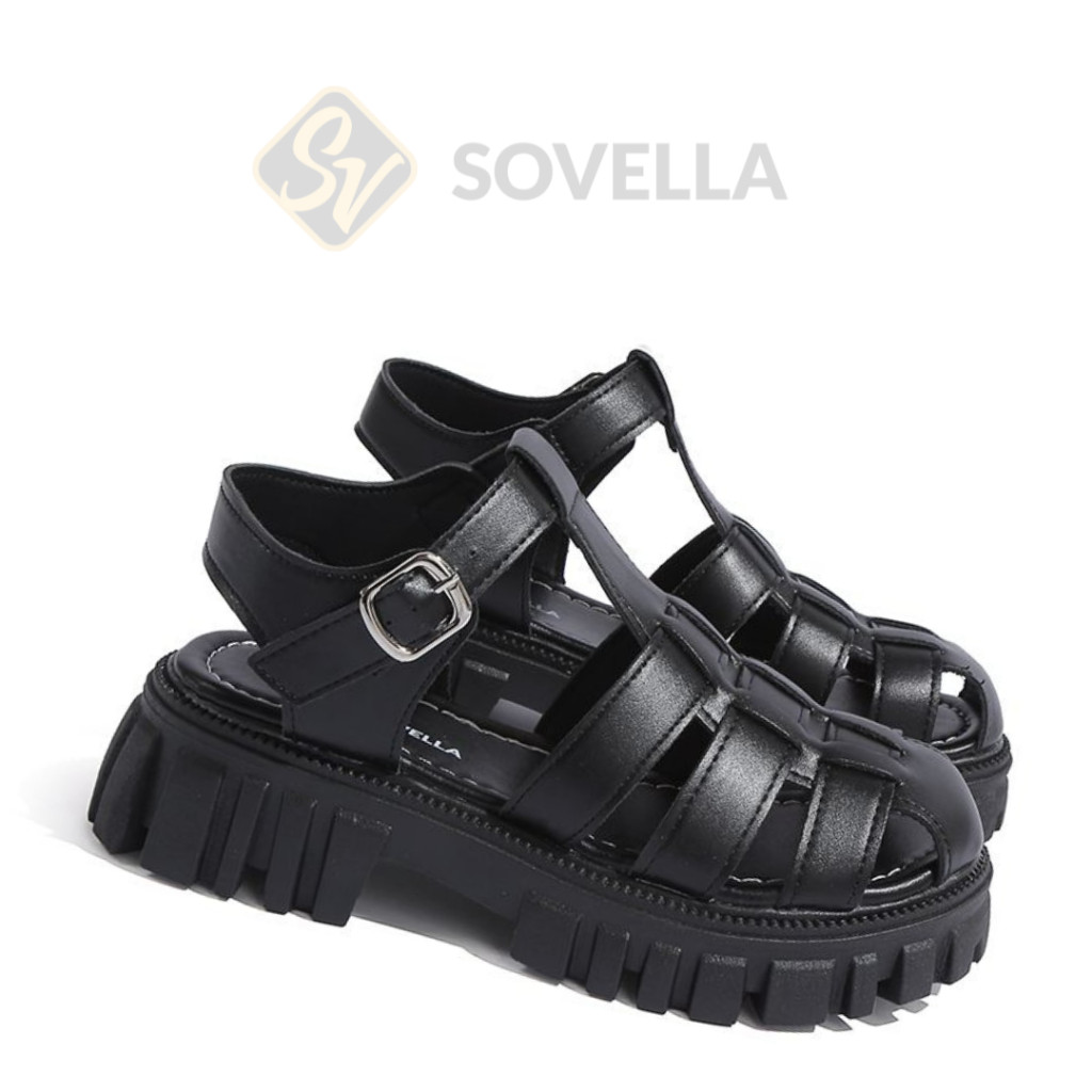 GENIALLSHOP SOVELLA Kailee Sepatu Sandal Wanita Kekinian Sendal Tali
