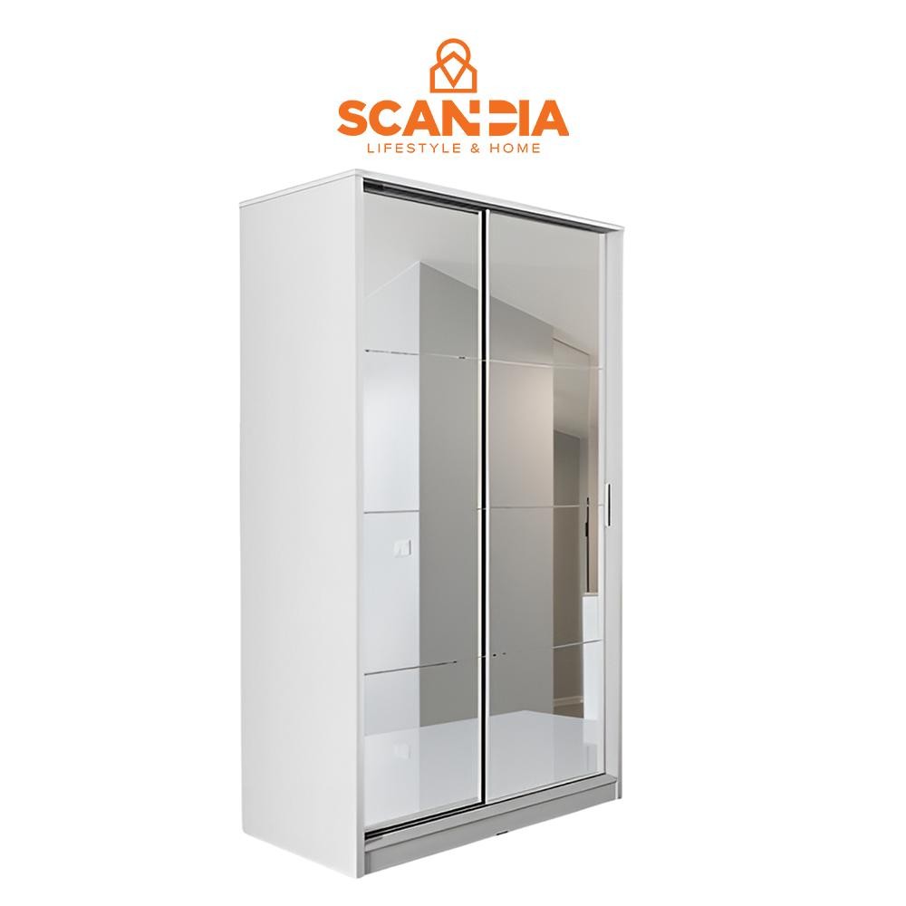 SCANDIA Perrie Wardrobe Sliding 120x60x200 - Lemari Lemari Modern Lemari Besar Minimalis Terorganisi