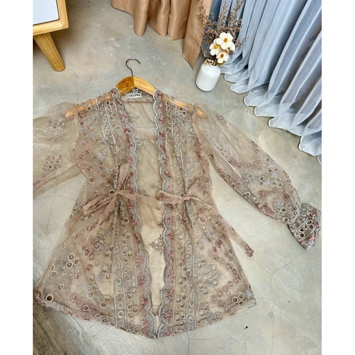 

Delova Wardrobe - KAALA KUTUBARU Organza Premium Modern - Nude