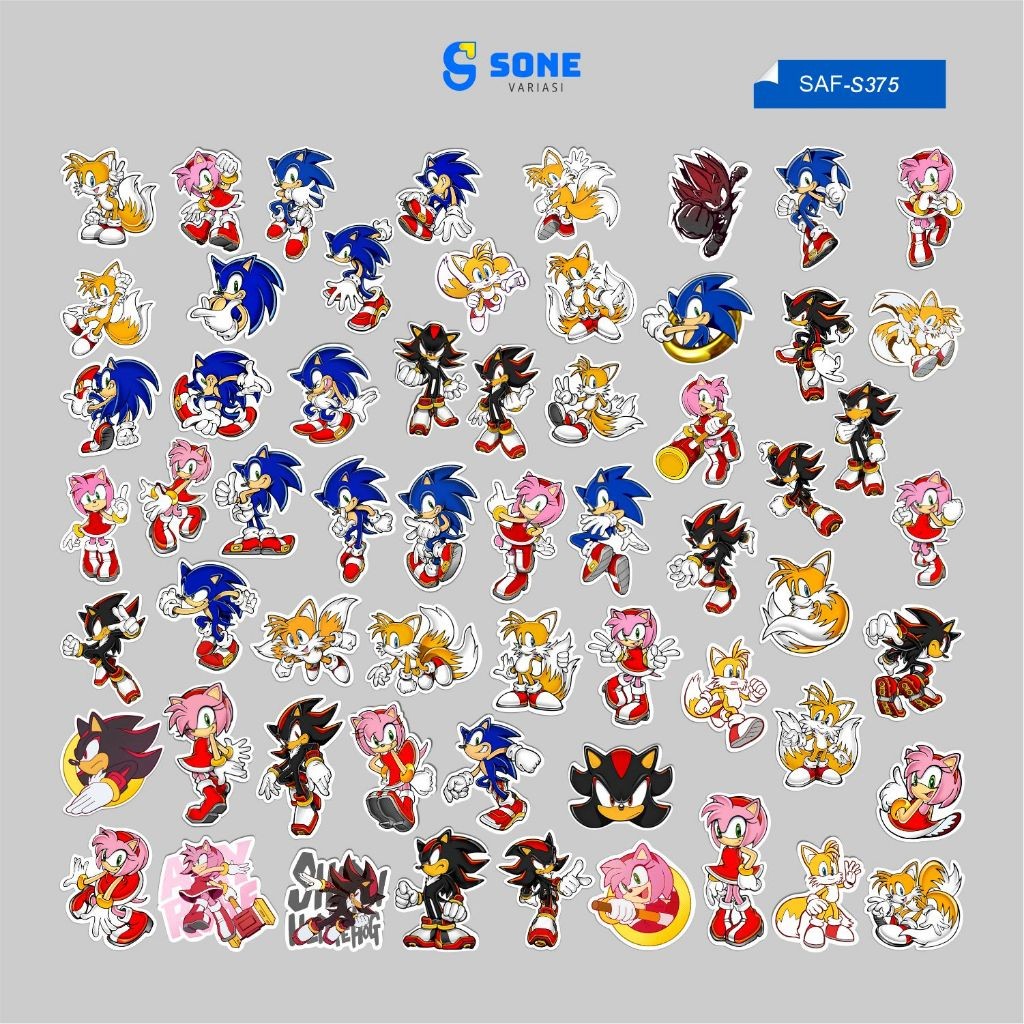 

Stiker Sonic and Friends Aesthetic Paper Vinyl Anti Air Aksesoris Laptop Buku Tumbler