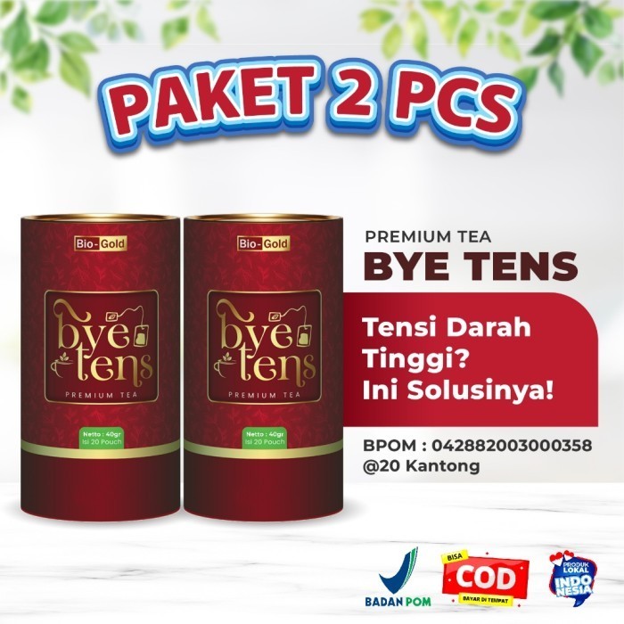 

Teh Darah Tinggi Bye Tens 2 Pcs Premium Tea Bantu Atasi Hipertensi BPOM