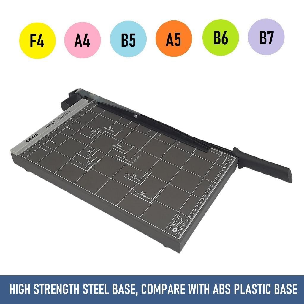 

Paper Cutter - Alat Pemotong Kertas Origin Paper Cutter F4R Folio Dark Grey