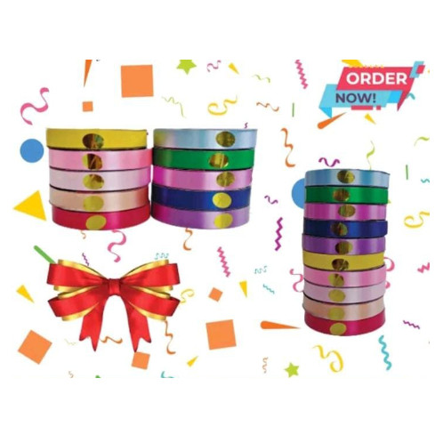 

Pita Kado 1.5cm / Pita Jepang / Pita Kertas 7.5m / Pita Hadiah Bungkus