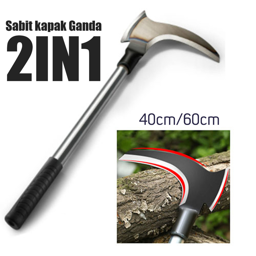 1pc sabit baja asli super tajam  Stainless steel keras Ganda Alat Panen Padi Potong Multifungsi
