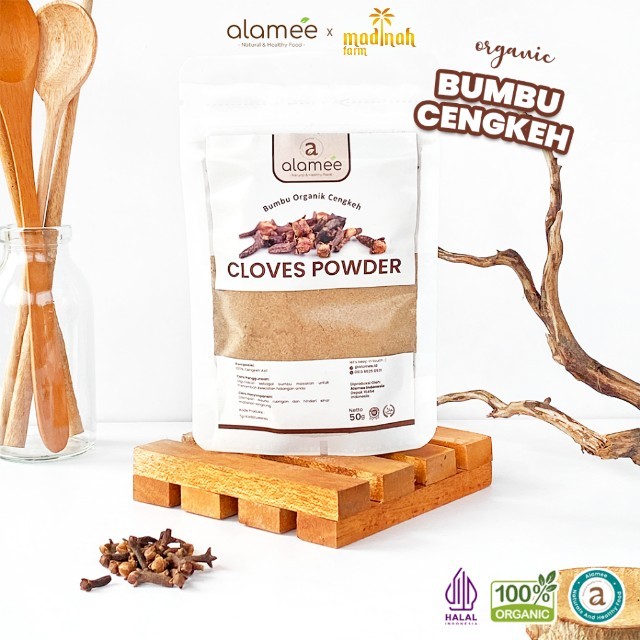 

ALAMEE Cengkeh Bubuk Clove Powder Ground Spice Murni Asli Tanpa Campuran Bumbu Organik madinah
