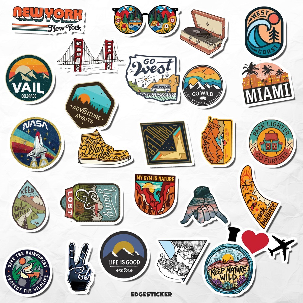 

Stiker GETAWAY Aesthetic Sticker HP Sticker Laptop