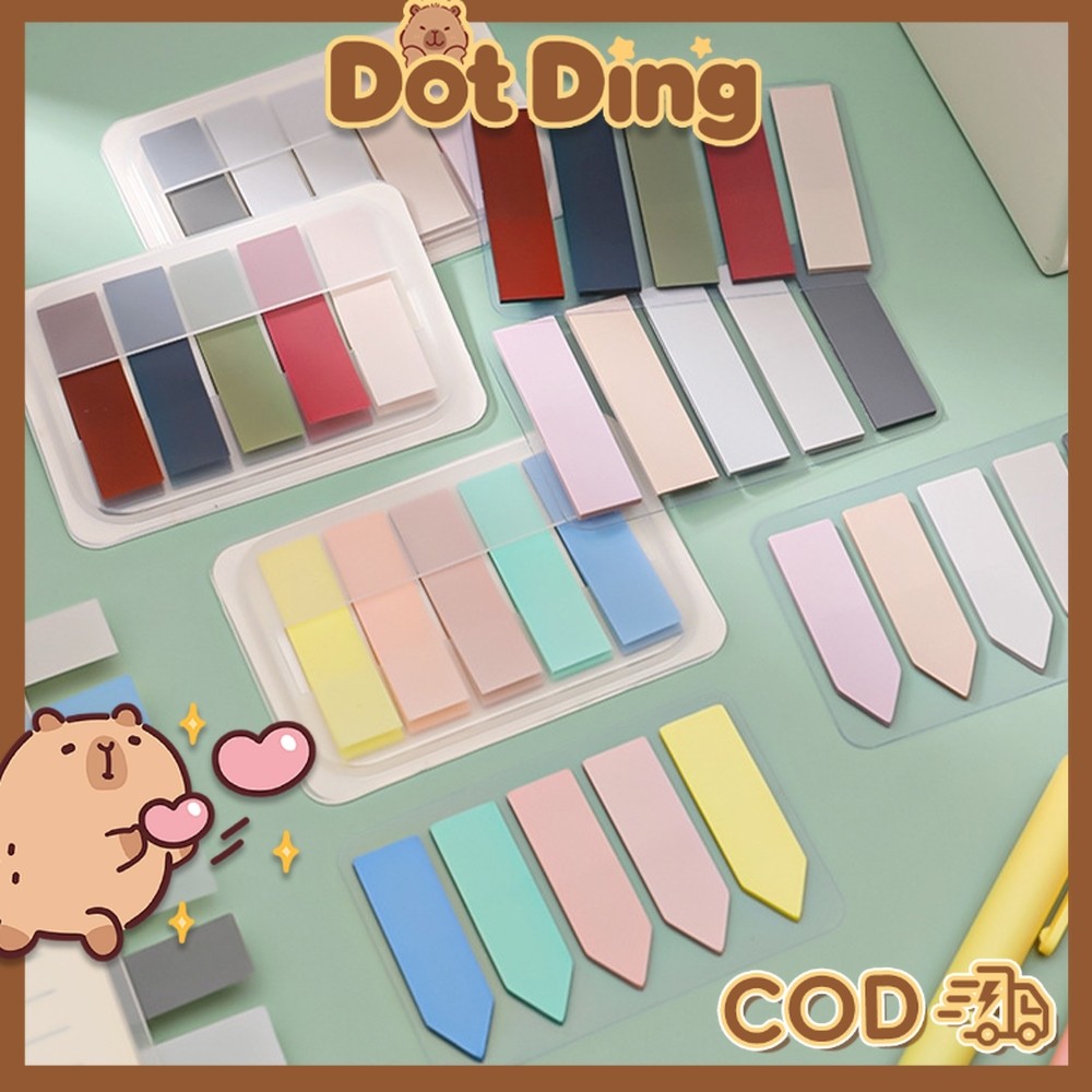 

[DOTDING] STICKY NOTES MORANDI TRANSPARAN - 100 Lbr/Pak, Label Index, Bahan PET H733