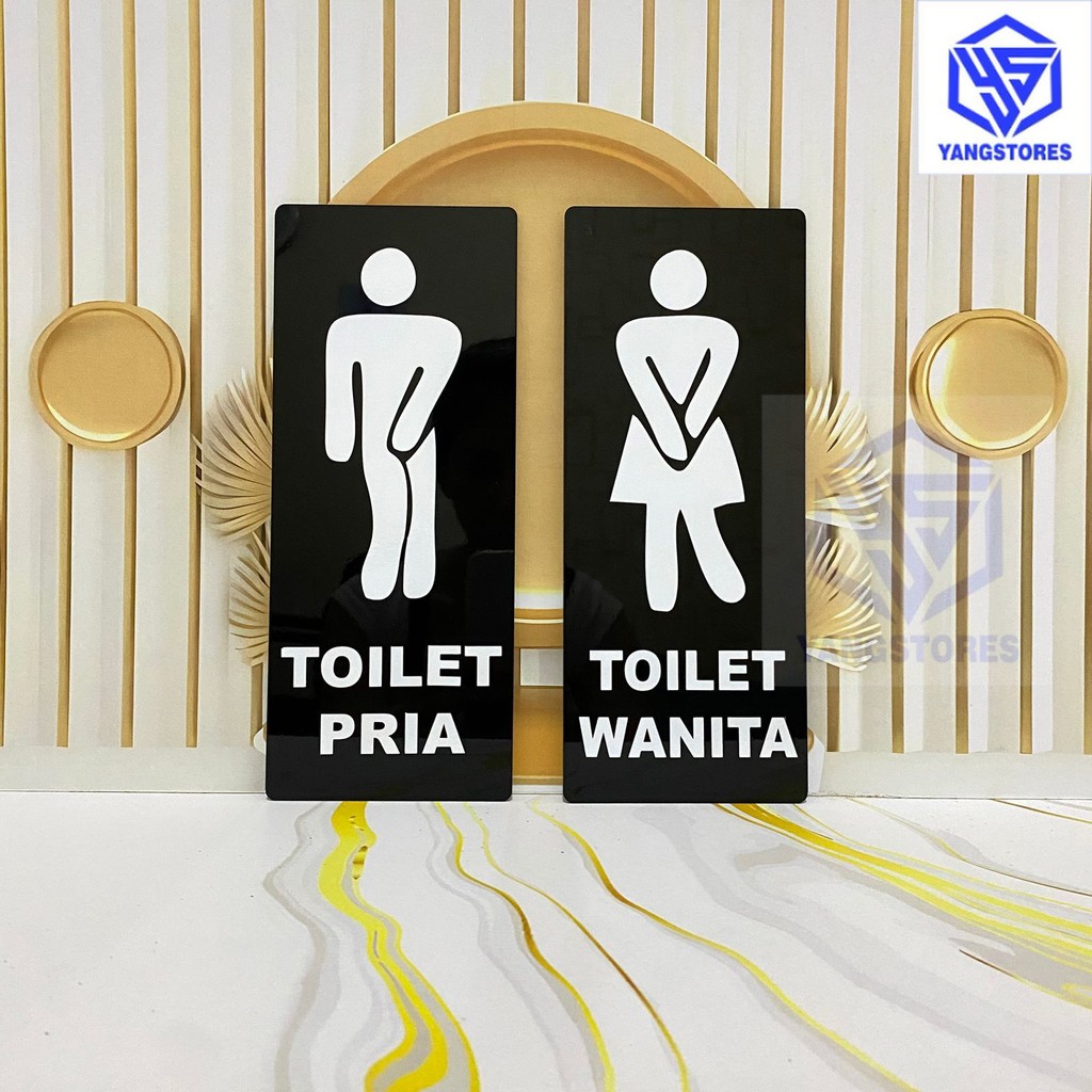 YS Toilet Sign Akrilik | Tulisan Toilet bahan akrilik