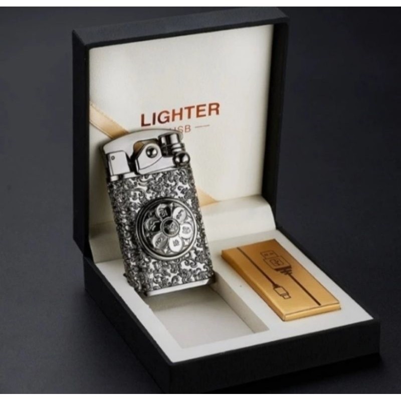 Cod Korek Api USB Elektrik Rocker Lighter Retro Double Plasma TH798