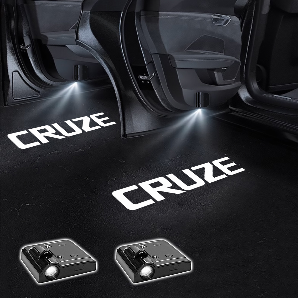 Car Led Welcome Lights Courtesy Projector Ghost Shadow Logo Emblem Light For Chevrolet Cruze J300 J4