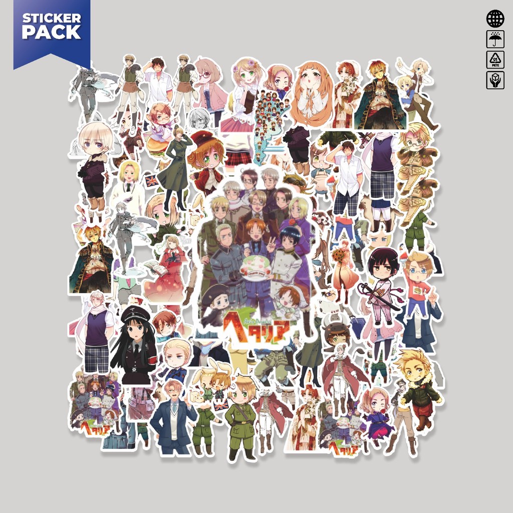

[100PCS]Stiker Pack Stiker Karakter Anime Aesthetic Vinyl Anti Air Dekorasi Sticker Laptop Buku Journal Koper Helm Casing HP Gitar Helm Skateboard