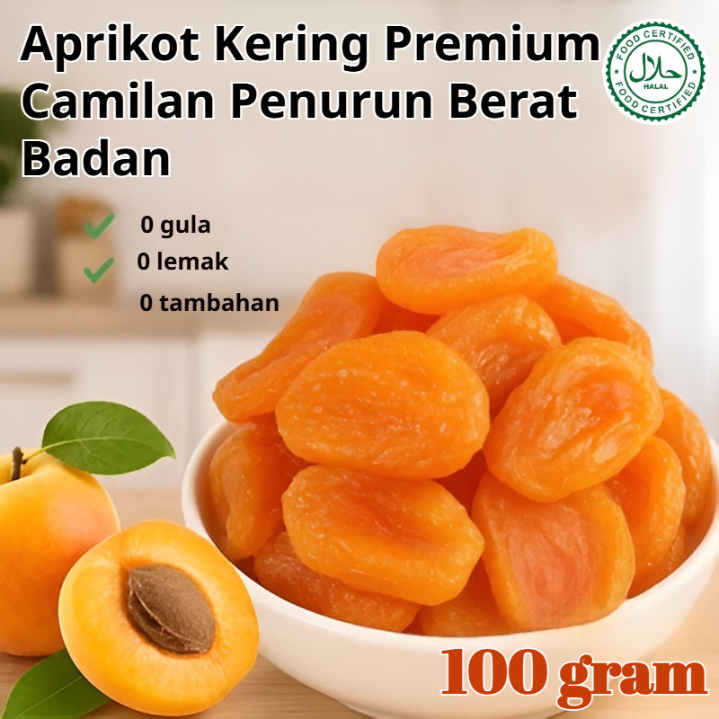 

Ready Pengiriman 24 jamPotongan Aprikot Merah Kesehatan Usus / Camilan Kaya Serat Bebas Gula /
