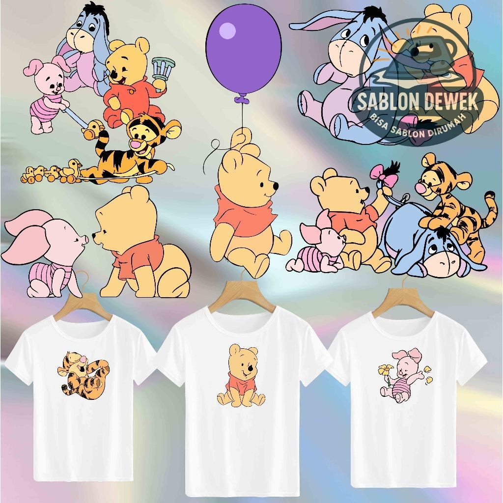 

SABLON STICKER DTF UKURAN A5 TEMA BABY WINNIE AND FRIEND