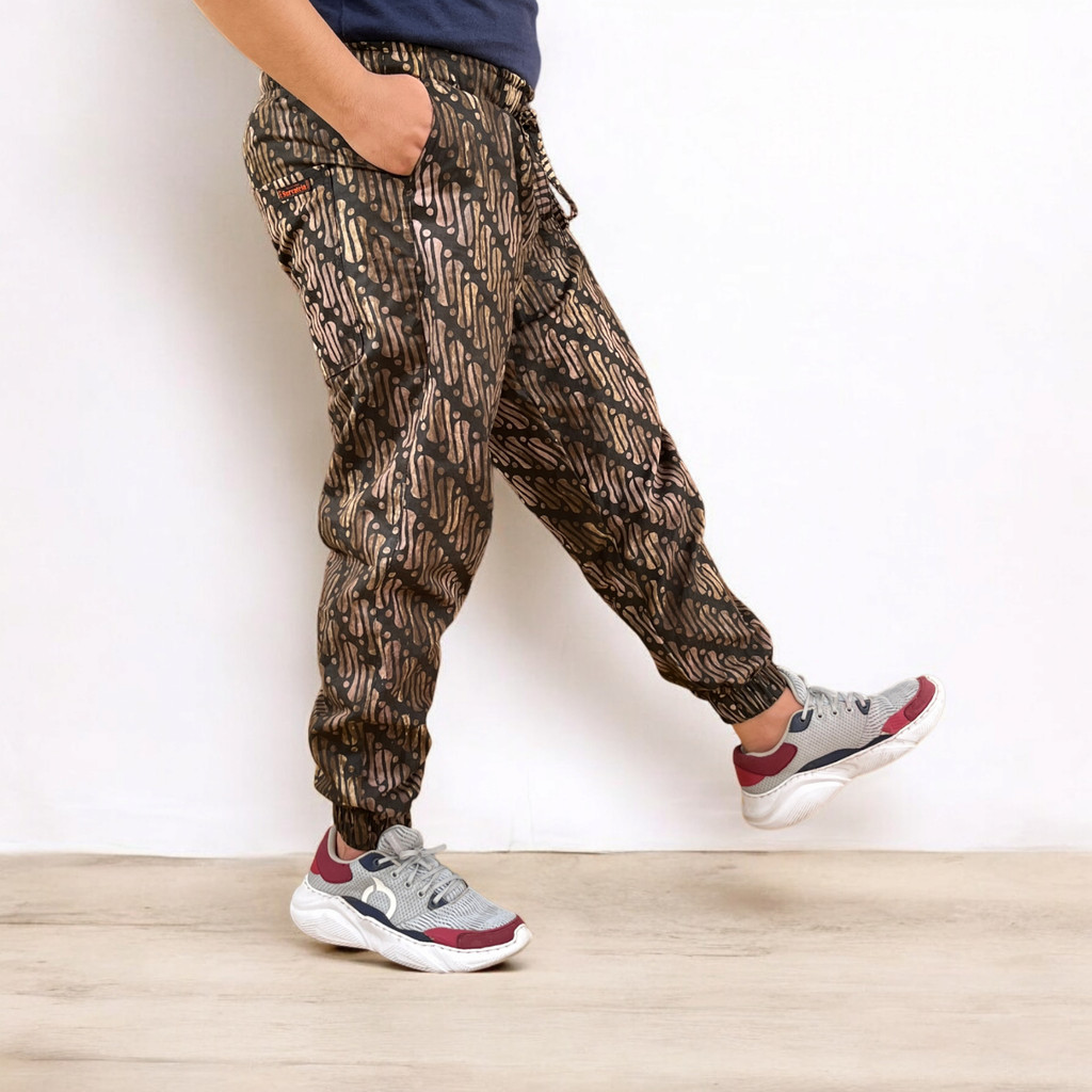 Celana Jogger Batik Pria Panjang Joger Pants Katun Premium Surya Teja CJ-9