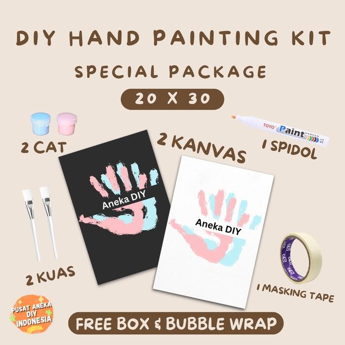 

Promo DIY Hand Painting Kit 1 Set Canvas Board Couple | Kanvas Lukis Cap Tangan Pasangan 7x7 20x20 20x30 30x30 30x40 - SPC 20x20 Putih, Pink & Blue (Pastel) Terlaris